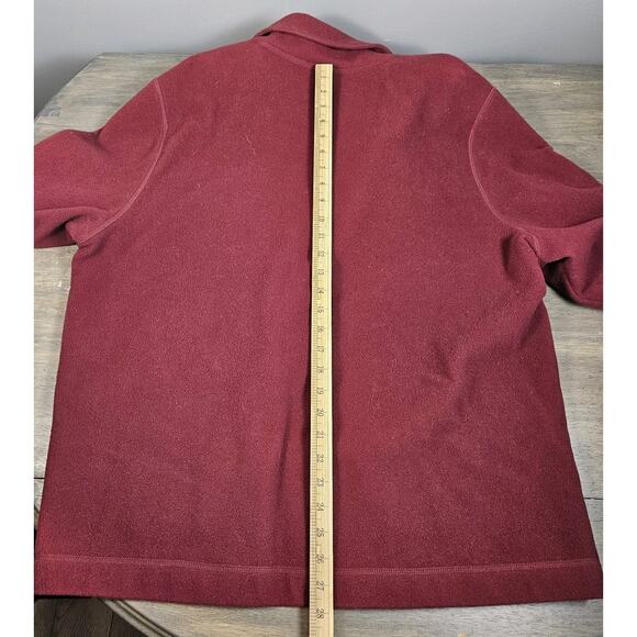 Eileen Fisher Jacket Red Wool Button Womens Medium Made In USA Pockets - Picture 4 of 5